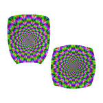 Neon Psychedelic Optical Illusion Office Chair Cover