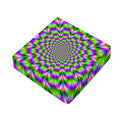 Neon Psychedelic Optical Illusion Outdoor Seat Cushion Cover