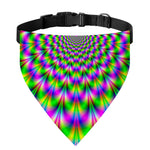 Neon Psychedelic Optical Illusion Over The Collar Dog Bandana