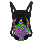Neon Psychedelic Optical Illusion Pet Carrier Backpack