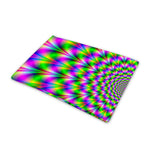 Neon Psychedelic Optical Illusion Pet Cooling Mat Cover