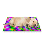 Neon Psychedelic Optical Illusion Pet Cooling Mat Cover