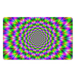 Neon Psychedelic Optical Illusion Polyester Doormat