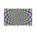 Neon Psychedelic Optical Illusion Polyester Flag