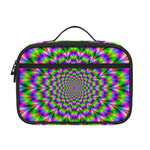 Neon Psychedelic Optical Illusion Portable Lunch Bag