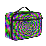 Neon Psychedelic Optical Illusion Portable Lunch Bag