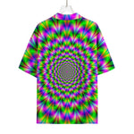 Neon Psychedelic Optical Illusion Rayon Hawaiian Shirt