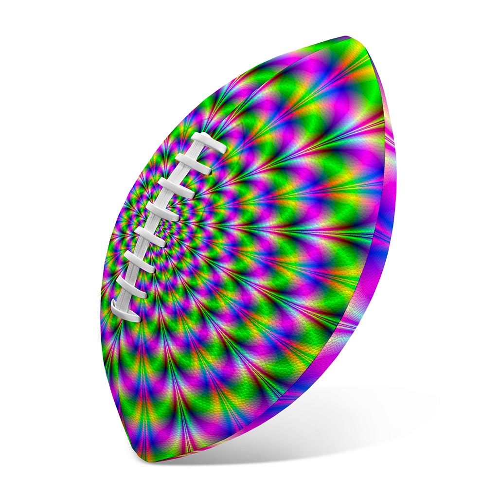 Neon Psychedelic Optical Illusion Rugby Ball
