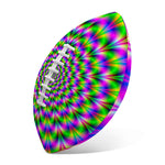 Neon Psychedelic Optical Illusion Rugby Ball