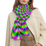 Neon Psychedelic Optical Illusion Scarf