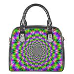 Neon Psychedelic Optical Illusion Shoulder Handbag