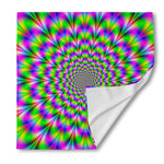 Neon Psychedelic Optical Illusion Silk Bandana