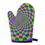 Neon Psychedelic Optical Illusion Single Oven Mitt
