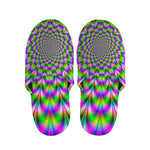 Neon Psychedelic Optical Illusion Slippers