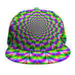 Neon Psychedelic Optical Illusion Snapback Cap