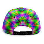 Neon Psychedelic Optical Illusion Snapback Cap