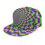 Neon Psychedelic Optical Illusion Snapback Cap