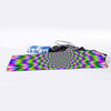 Neon Psychedelic Optical Illusion Sports Towel