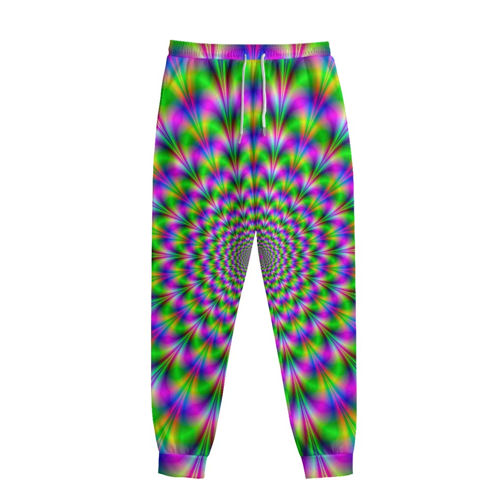 Neon Psychedelic Optical Illusion Sweatpants