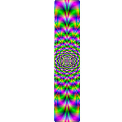 Neon Psychedelic Optical Illusion Table Runner