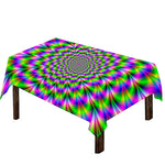 Neon Psychedelic Optical Illusion Tablecloth