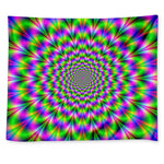 Neon Psychedelic Optical Illusion Tapestry