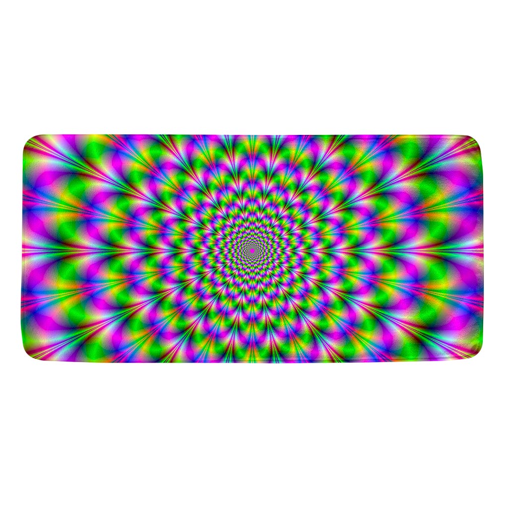 Neon Psychedelic Optical Illusion Towel