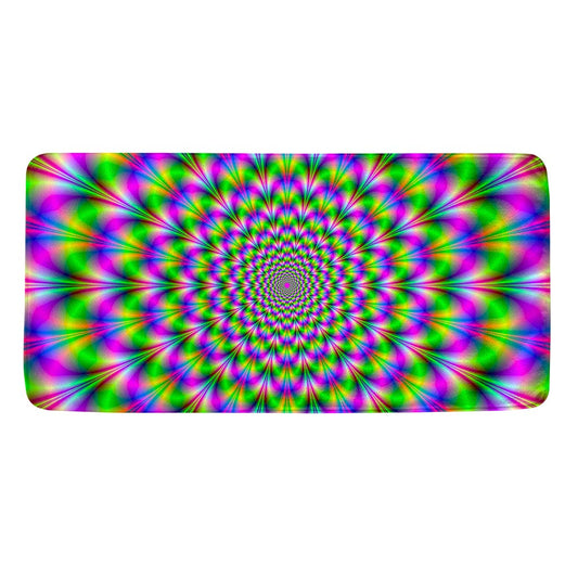 Neon Psychedelic Optical Illusion Towel