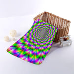 Neon Psychedelic Optical Illusion Towel