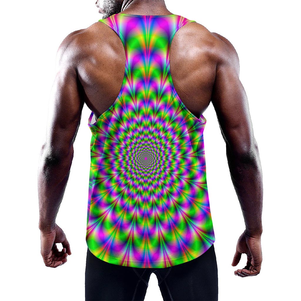 Neon Psychedelic Optical Illusion Training Tank Top