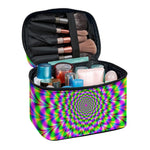 Neon Psychedelic Optical Illusion Travel Makeup Bag