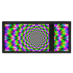 Neon Psychedelic Optical Illusion Trifold Wallet