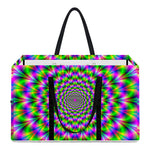 Neon Psychedelic Optical Illusion Utility Tote Bag