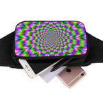 Neon Psychedelic Optical Illusion Waist Bag