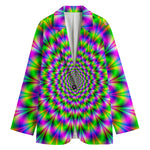 Neon Psychedelic Optical Illusion Women's Cotton Blazer