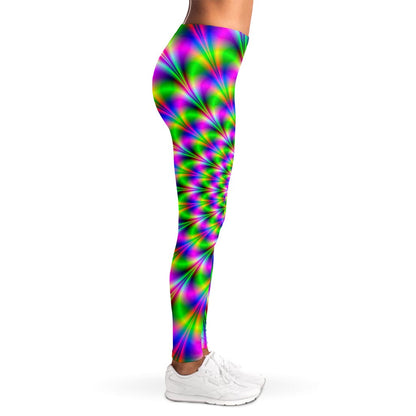 Neon Psychedelic Optical Illusion Women's Leggings