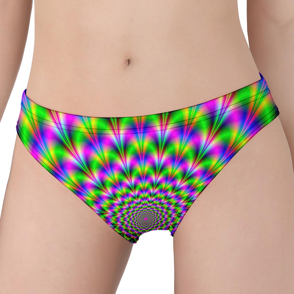 Neon Psychedelic Optical Illusion Women's Panties