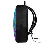 Neon Psychedelic Trippy Print 17 Inch Backpack