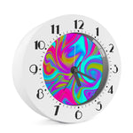 Neon Psychedelic Trippy Print Alarm Clock