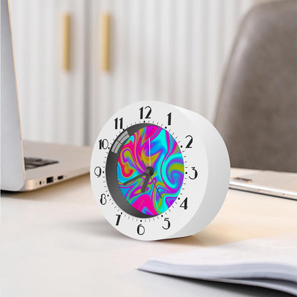 Neon Psychedelic Trippy Print Alarm Clock