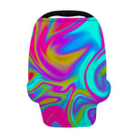 Neon Psychedelic Trippy Print Baby Seat Cover