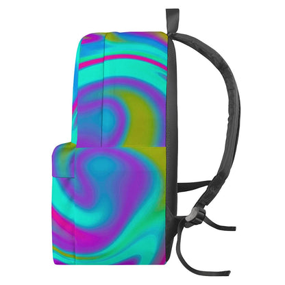 Neon Psychedelic Trippy Print Backpack