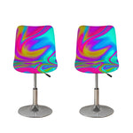 Neon Psychedelic Trippy Print Bar Stool Covers