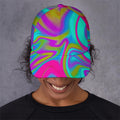 Neon Psychedelic Trippy Print Baseball Cap