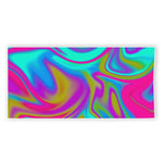 Neon Psychedelic Trippy Print Beach Towel
