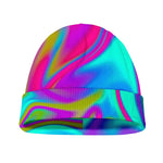 Neon Psychedelic Trippy Print Beanie