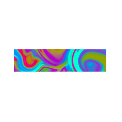 Neon Psychedelic Trippy Print Bed Runner