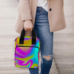 Neon Psychedelic Trippy Print Bible Tote Bag