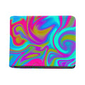 Neon Psychedelic Trippy Print Bifold Wallet