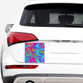 Neon Psychedelic Trippy Print Car Sticker